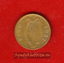 1 пенни 1982 года Ирландии